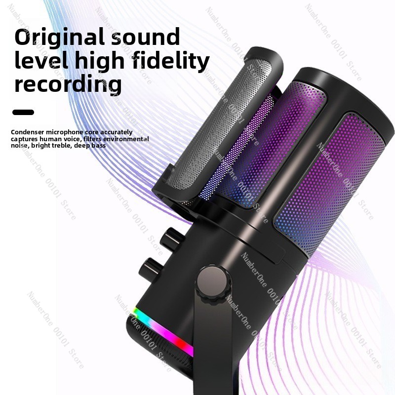 USB RGB Condenser Microphone D - đánh giá và giá Streaming Mic Condenser