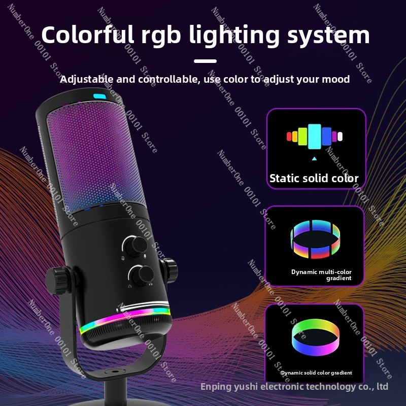 USB RGB Condenser Microphone D - đánh giá và giá Streaming Mic Condenser