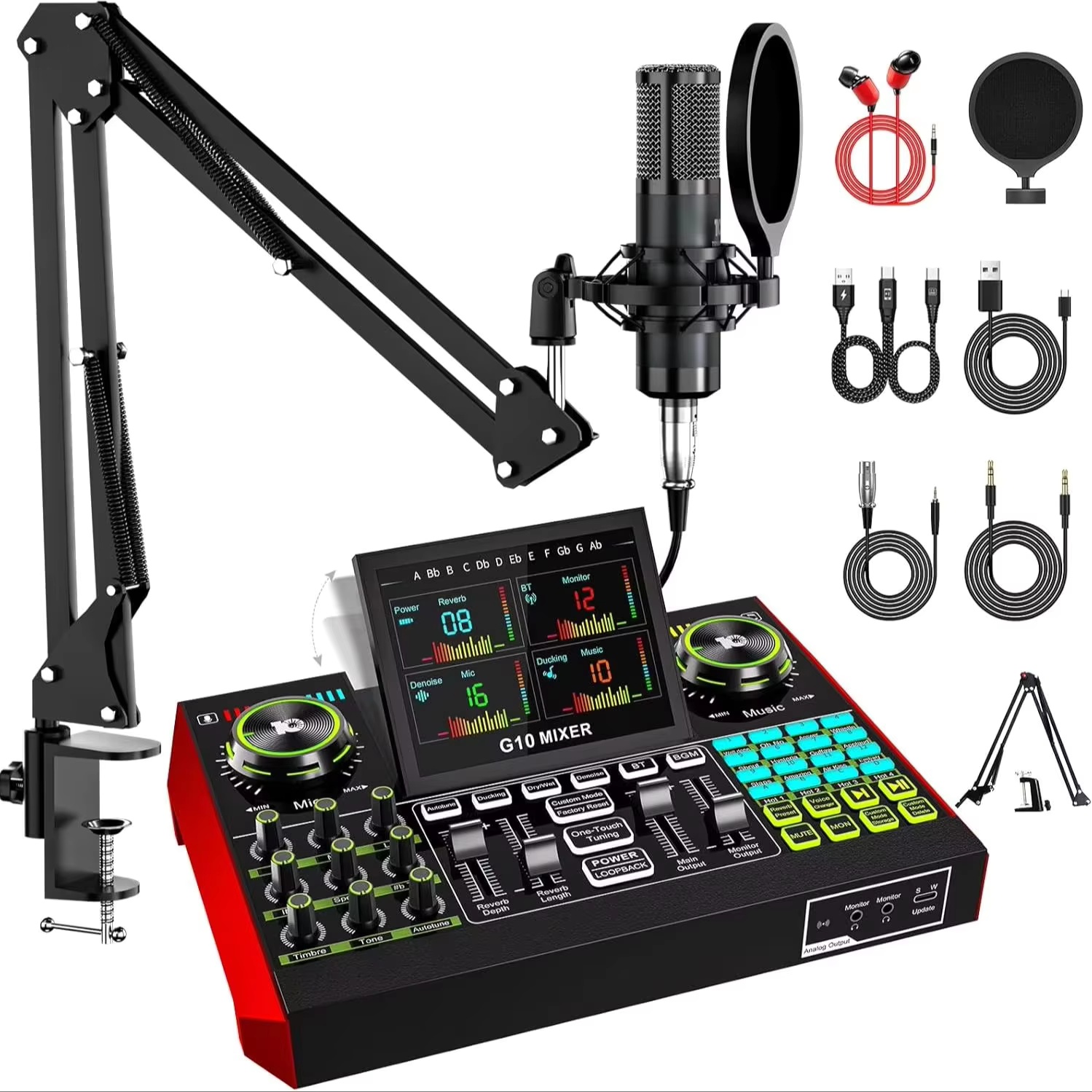 Tenlamp G10 Live Streaming Aud - đánh giá và giá Streaming Mic Condenser