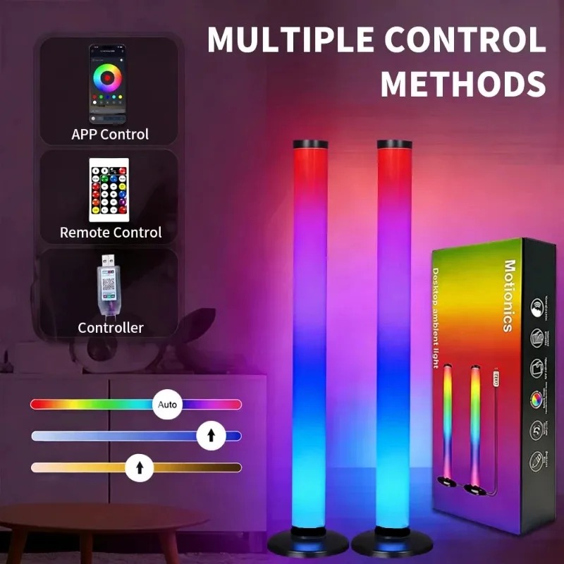 2PCS 120CM RGB Floor Lamp, Sou - đánh giá và giá Esports Gaming Setup