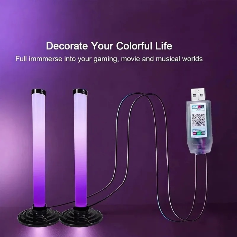 2PCS 120CM RGB Floor Lamp, Sou - đánh giá và giá Esports Gaming Setup