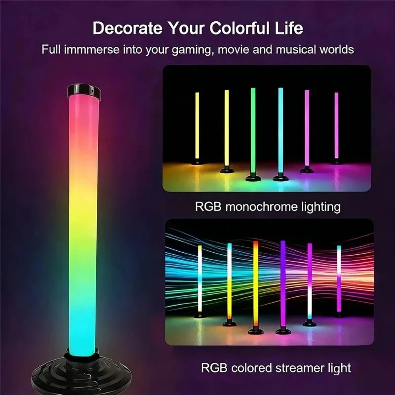 2PCS 120CM RGB Floor Lamp, Sou - đánh giá và giá Esports Gaming Setup
